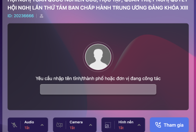 Tham gia hội nghị trực tuyến toàn quốc nghiên cứu, học tập, quán triệt, nghị quyết hội nghị lần thứ tám