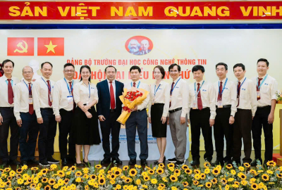 ĐẠI HỘI ĐẠI BIỂU ĐẢNG BỘ TRƯỜNG ĐẠI HỌC CÔNG NGHỆ THÔNG TIN LẦN THỨ IV NHIỆM KỲ 2025 – 2030 “ĐOÀN KẾT - DÂN CHỦ - KỶ CƯƠNG - ĐỘT PHÁ - PHÁT TRIỂN”